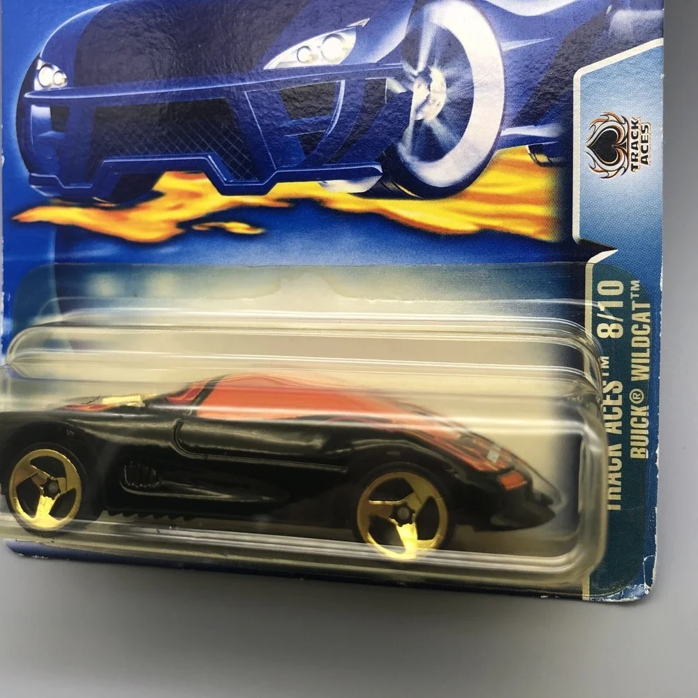 Hot Wheels Track Aces Buick Wildcat Black Car Diecast 1/64 Scale Highway 35 #173